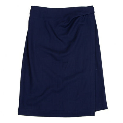 ISSEY MIYAKE Wool Wrap A-line Skirt Navy Size M