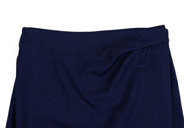 ISSEY MIYAKE Wool Wrap A-line Skirt Navy Size M