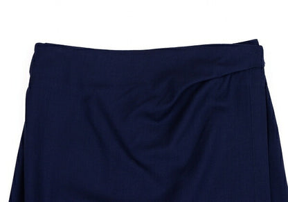 ISSEY MIYAKE Wool Wrap A-line Skirt Navy Size M