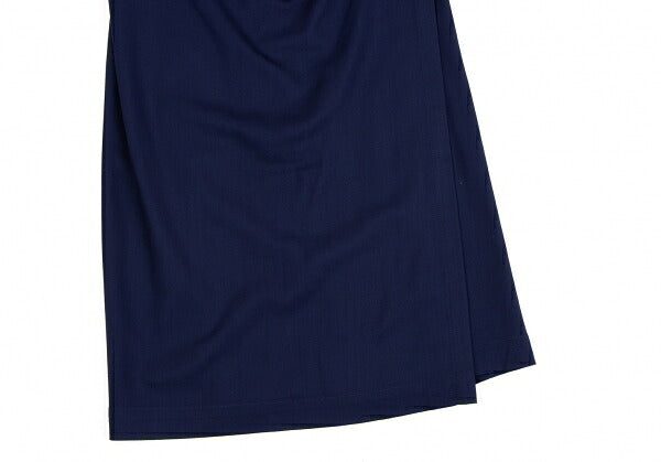 ISSEY MIYAKE Wool Wrap A-line Skirt Navy Size M