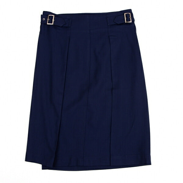 ISSEY MIYAKE Wool Wrap A-line Skirt Navy Size M