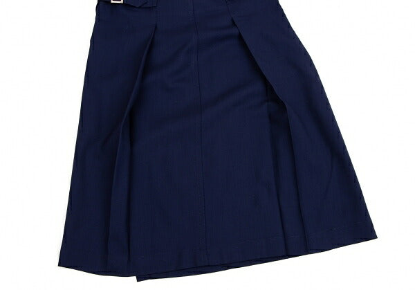 ISSEY MIYAKE Wool Wrap A-line Skirt Navy Size M
