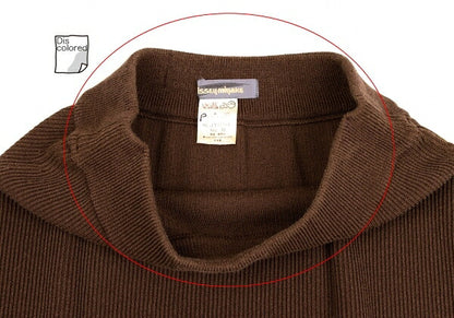 ISSEY MIYAKE Cotton Rib Knit Skirt Brown Size M