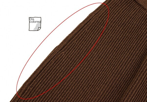 ISSEY MIYAKE Cotton Rib Knit Skirt Brown Size M