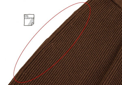 ISSEY MIYAKE Cotton Rib Knit Skirt Brown Size M