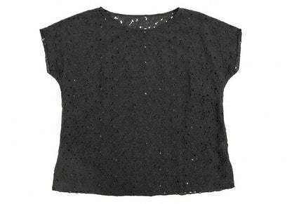 JURGEN LEHL Silk Cotton Floral Blouse Black Size M