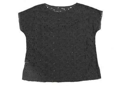 JURGEN LEHL Silk Cotton Floral Blouse Black Size M