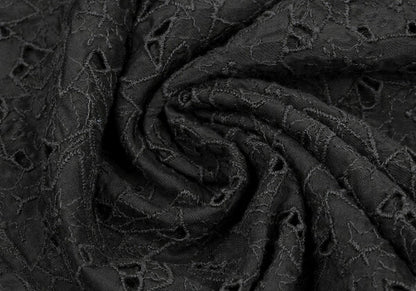 JURGEN LEHL Silk Cotton Floral Blouse Black Size M