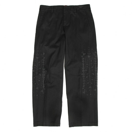 ISSEY MIYAKE HaaT Side Embroidered Pants Black Size 2