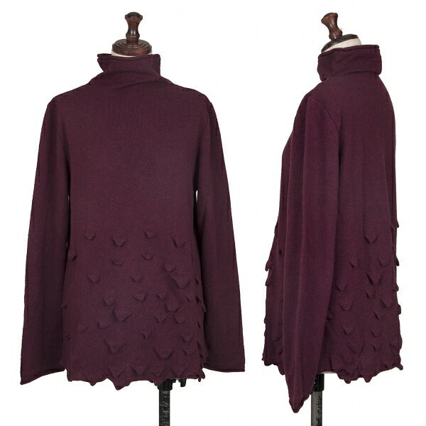 ISSEY MIYAKE HaaT Wool 3D Triangle Knit Sweater Red Size 2