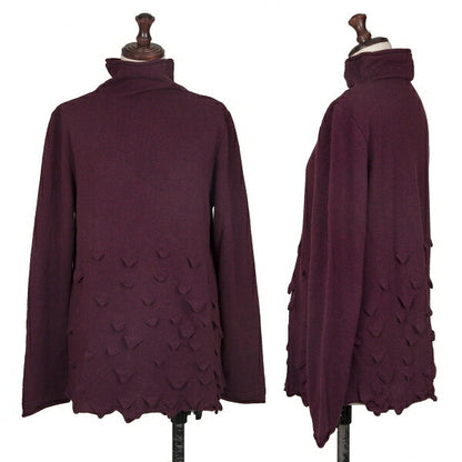 ISSEY MIYAKE HaaT Wool 3D Triangle Knit Sweater Red Size 2
