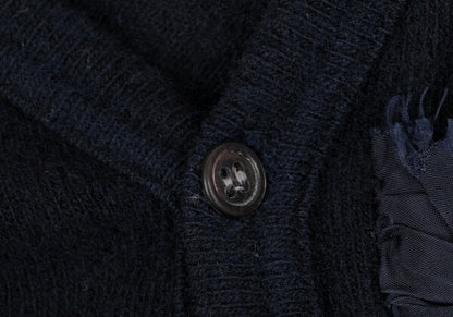 COMME des GARCONS Garment Dyed Frill Cardigan Navy Size S