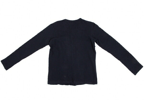 COMME des GARCONS Garment Dyed Frill Cardigan Navy Size S