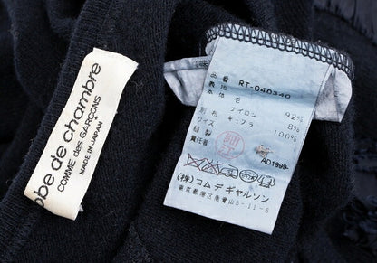 COMME des GARCONS Garment Dyed Frill Cardigan Navy Size S
