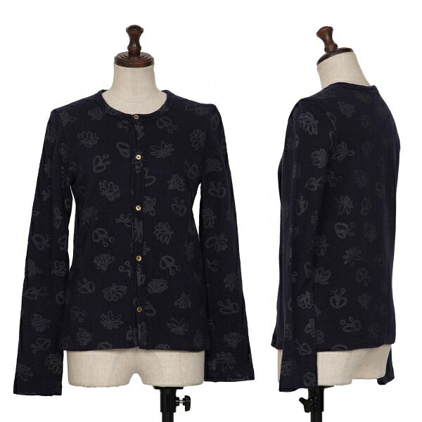 CCOMME des GARCONS All-Over Print Knit Cardigan Blue Size SS