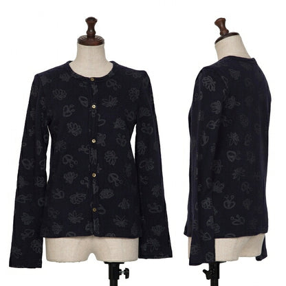 CCOMME des GARCONS All-Over Print Knit Cardigan Blue Size SS