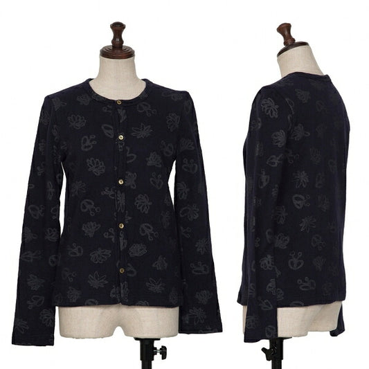 CCOMME des GARCONS All-Over Print Knit Cardigan Blue Size SS