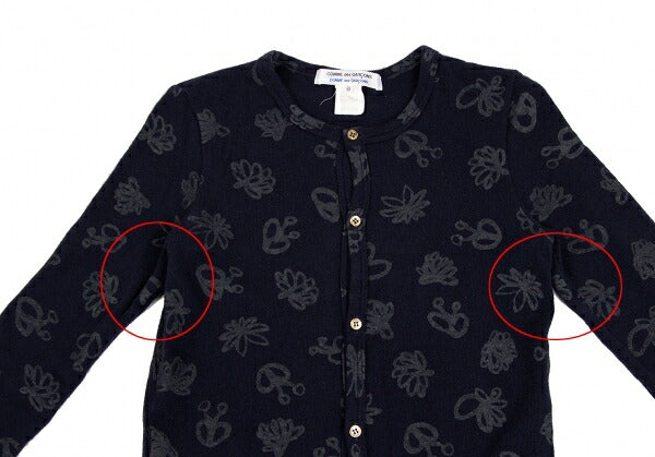 CCOMME des GARCONS All-Over Print Knit Cardigan Blue Size SS