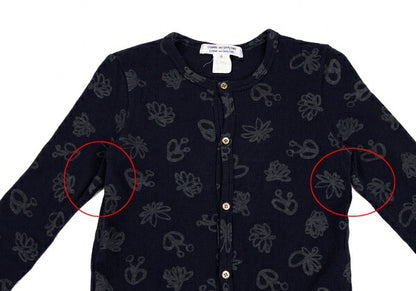 CCOMME des GARCONS All-Over Print Knit Cardigan Blue Size SS
