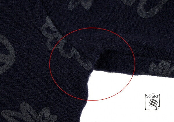 CCOMME des GARCONS All-Over Print Knit Cardigan Blue Size SS