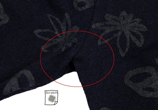 CCOMME des GARCONS All-Over Print Knit Cardigan Blue Size SS