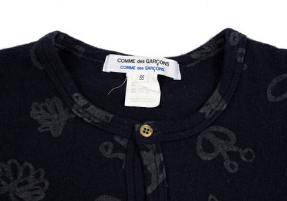 CCOMME des GARCONS All-Over Print Knit Cardigan Blue Size SS