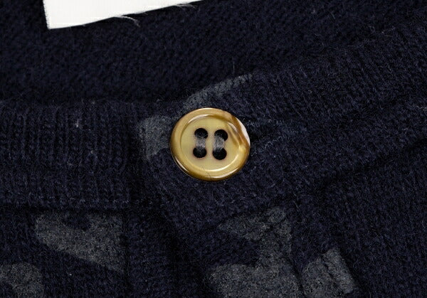 CCOMME des GARCONS All-Over Print Knit Cardigan Blue Size SS