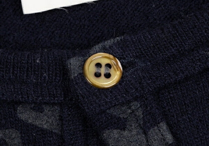 CCOMME des GARCONS All-Over Print Knit Cardigan Blue Size SS