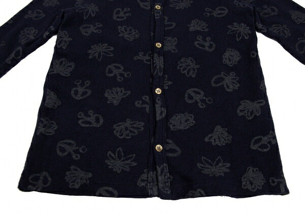 CCOMME des GARCONS All-Over Print Knit Cardigan Blue Size SS
