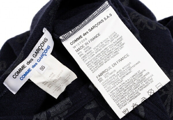CCOMME des GARCONS All-Over Print Knit Cardigan Blue Size SS