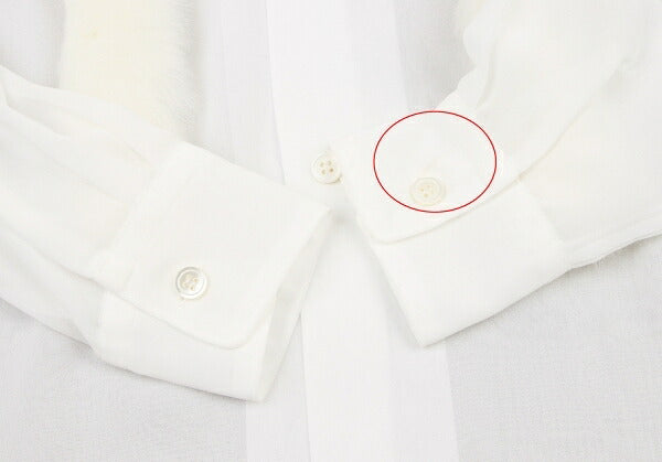 COMME des GARCONS Sheer Fur Trim Shirt White Size XS