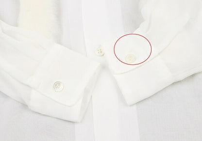 COMME des GARCONS Sheer Fur Trim Shirt White Size XS