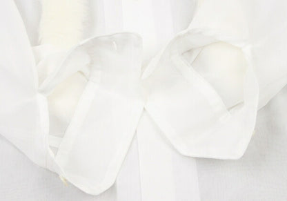 COMME des GARCONS Sheer Fur Trim Shirt White Size XS