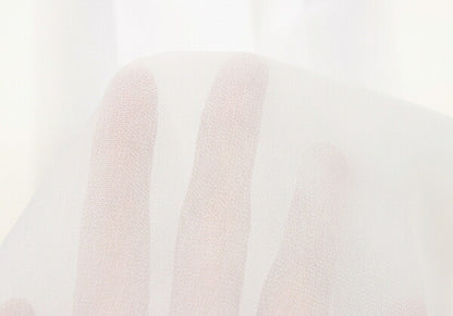 COMME des GARCONS Sheer Fur Trim Shirt White Size XS