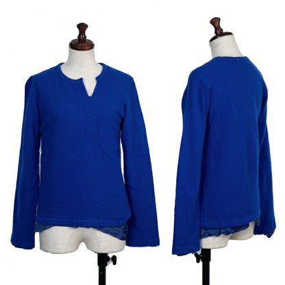 COMME des GARCONS Garment Dyed Layered Sweater Blue Size S