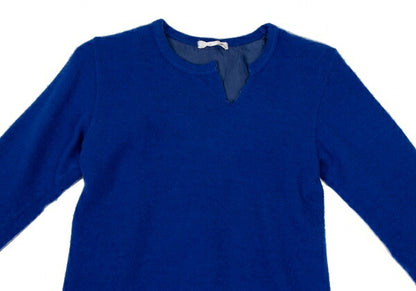 COMME des GARCONS Garment Dyed Layered Sweater Blue Size S