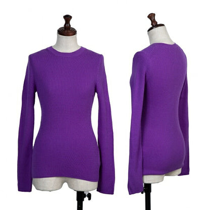 COMME des GARCONS Wool Rib Knit Sweater Purple Size S
