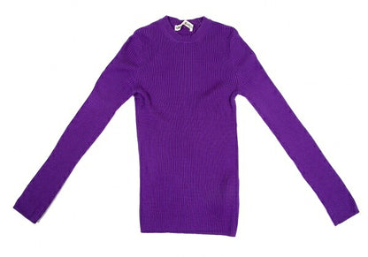 COMME des GARCONS Wool Rib Knit Sweater Purple Size S