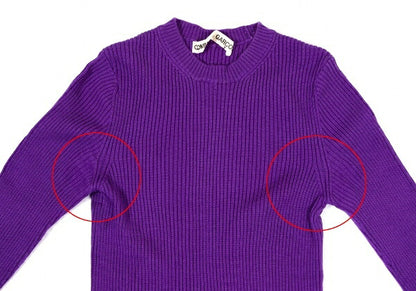 COMME des GARCONS Wool Rib Knit Sweater Purple Size S