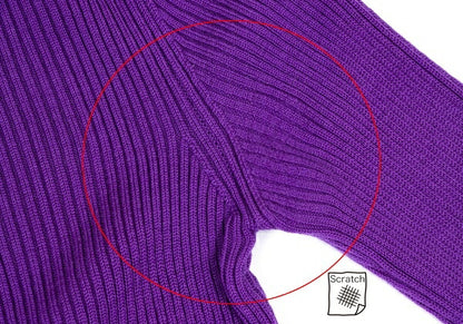 COMME des GARCONS Wool Rib Knit Sweater Purple Size S