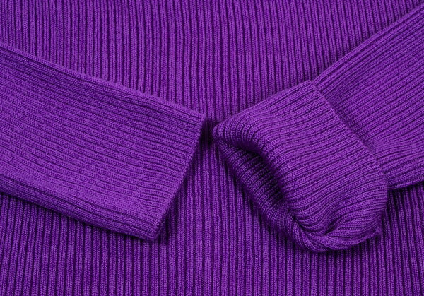 COMME des GARCONS Wool Rib Knit Sweater Purple Size S
