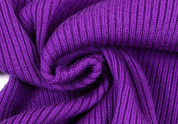 COMME des GARCONS Wool Rib Knit Sweater Purple Size S