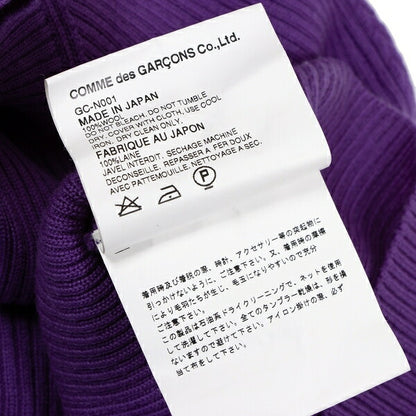COMME des GARCONS Wool Rib Knit Sweater Purple Size S