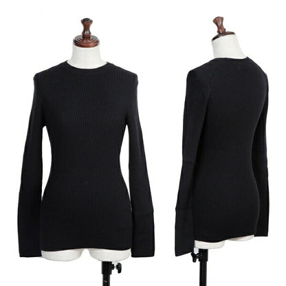COMME des GARCONS Wool Rib Knit Sweater Black Size S