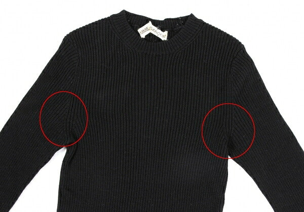 COMME des GARCONS Wool Rib Knit Sweater Black Size S