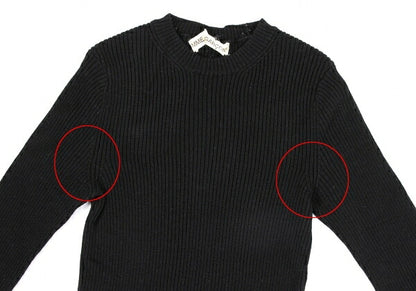COMME des GARCONS Wool Rib Knit Sweater Black Size S