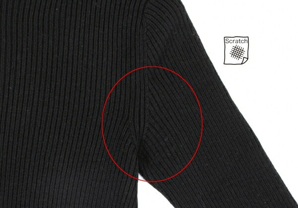 COMME des GARCONS Wool Rib Knit Sweater Black Size S