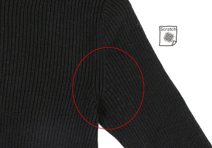 COMME des GARCONS Wool Rib Knit Sweater Black Size S