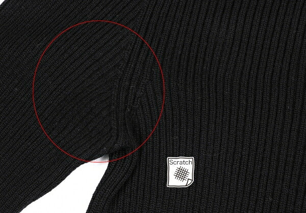 COMME des GARCONS Wool Rib Knit Sweater Black Size S