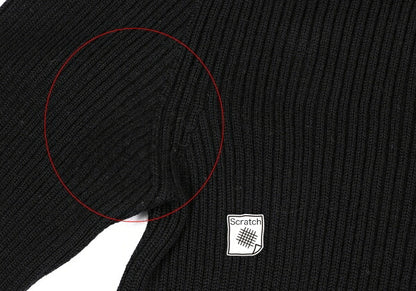 COMME des GARCONS Wool Rib Knit Sweater Black Size S